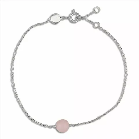 Rosa quarz ankerarmband aus silber