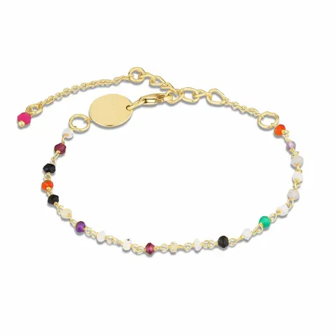 mehrfarbigem Armband aus vergoldetem Sterlingsilber x