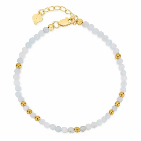 3 mm blauem Schmuckstein Armband mit Aquamarin