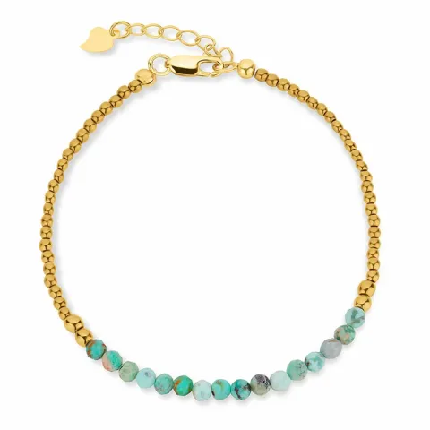 blauem Armband mit Schmuckstein und hematite