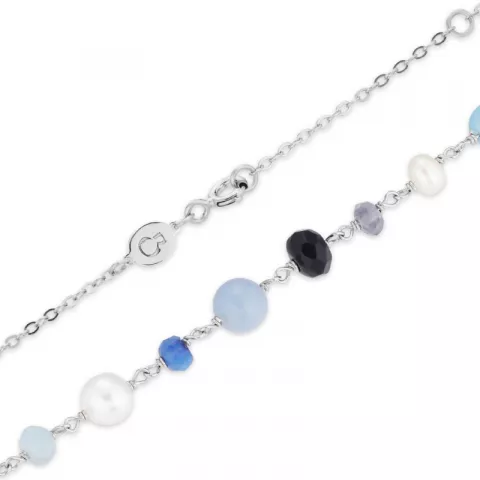 blauem Halskette aus Silber  x 6,5 mm