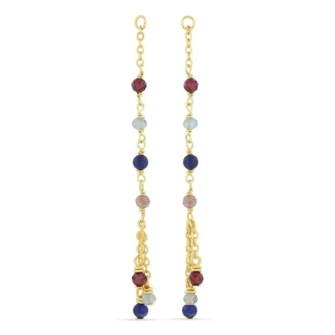 mehrfarbigen Anhänger für Ohrringe in vergoldetem Silber