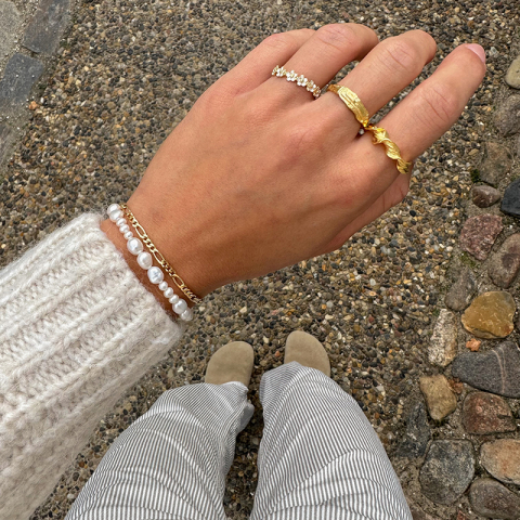 Verschiedenen Größen Armband mit Süßwasserperle