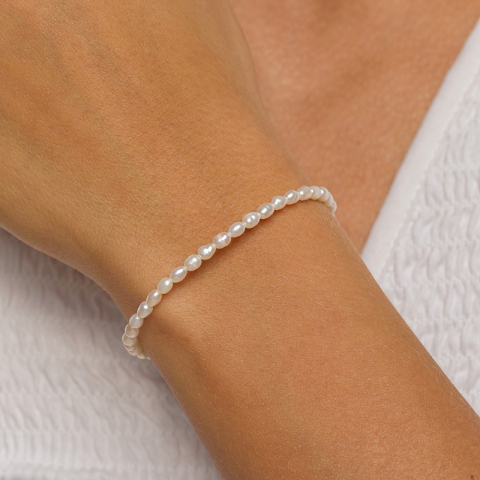 3,5 mm Armband mit Süßwasserperle