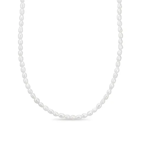 3 mm Halskette mit Süßwasserperle