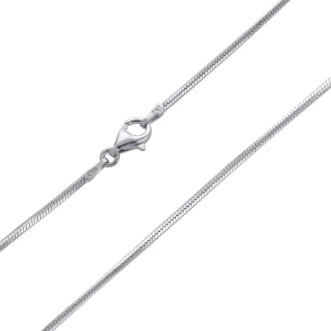 Preiswert Schlangenhalskette aus rhodiniertem Silber 42 cm x 1,6 mm