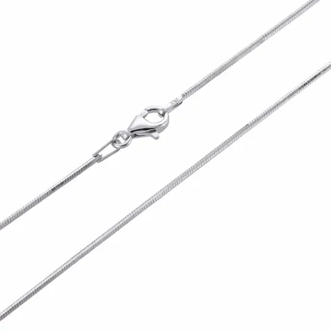Schlangenhalskette aus rhodiniertem Silber 45 cm x 1,2 mm