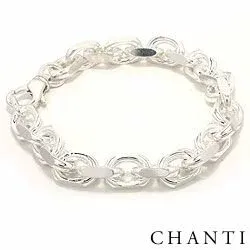 Facettenschliff Ankerarmband aus Silber 21 cm x 8,8 mm