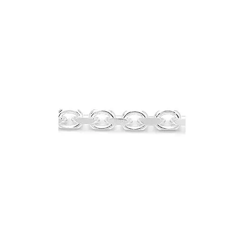Facettenschliff Ankerarmband aus Silber 21 cm x 8,8 mm