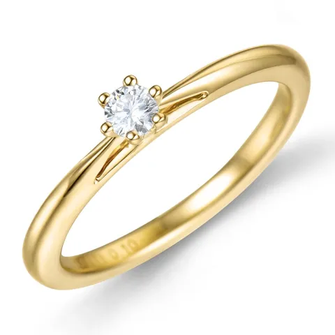0,10 ct lab grown Diamant Ring in 9 Karat Gold 0,10 ct