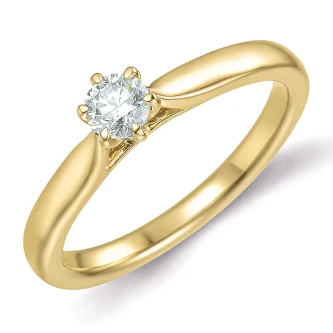 0,30 ct lab grown Diamant Solitärring in 9 Karat Gold 0,30 ct