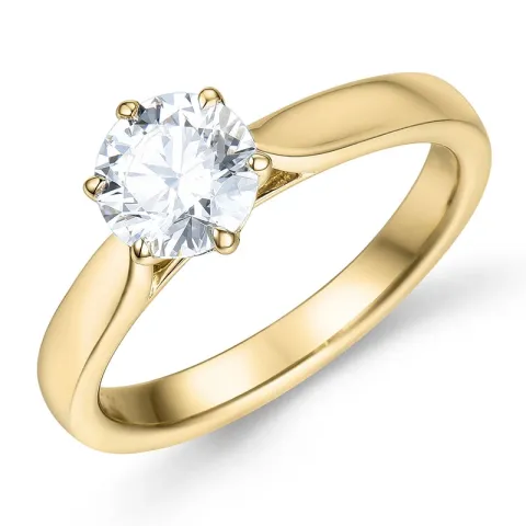 1,00 ct lab grown Diamant Solitärring in 9 Karat Gold 1,0 ct