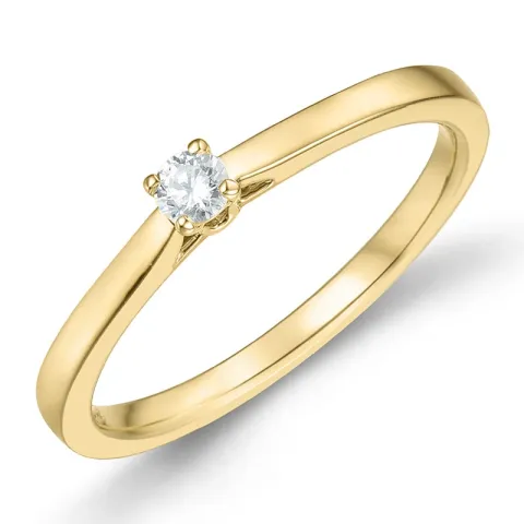 0,10 ct lab grown Diamant Solitärring in 9 Karat Gold 0,10 ct