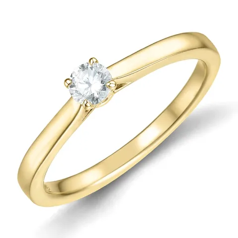 0,20 ct lab grown Diamant Solitärring in 9 Karat Gold 0,20 ct