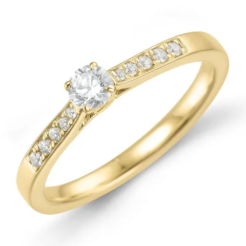 lab grown Diamant Ring in 9 Karat Gold 0,20 ct 0,09 ct