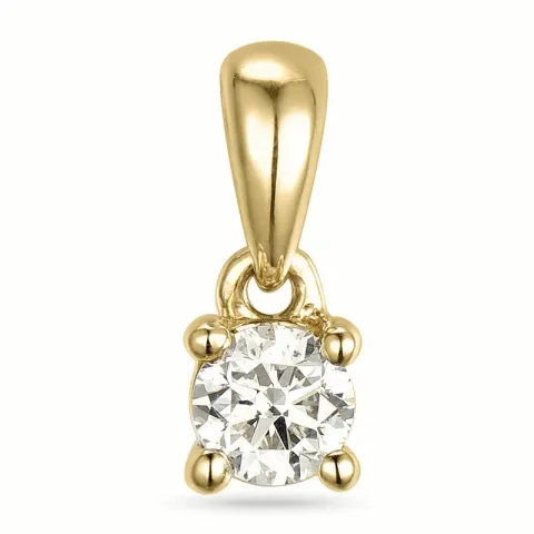 0,20 ct lab grown Diamant Solitäranhänger in 9 karat Gold 0,20 ct