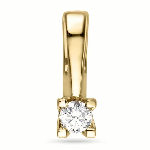 0,10 ct lab grown Diamant Solitäranhänger in 9 karat Gold 0,10 ct