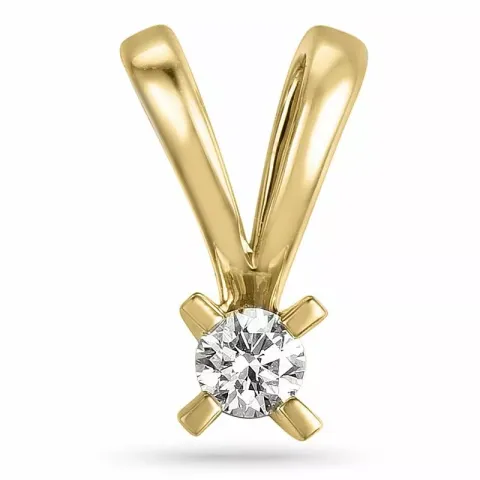 0,10 ct lab grown Diamant Solitäranhänger in 9 karat Gold 0,10 ct