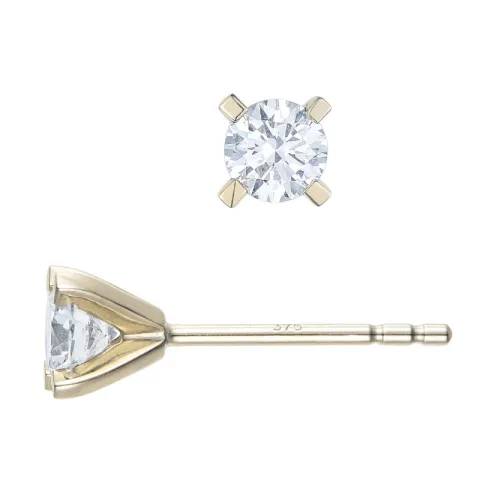 2 x 0,30 ct lab grown Diamant Ohrringe in 9 Karat Gold mit lab grown Diamant 