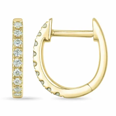 8 mm lab grown Diamant Kreole in 9 Karat Gold mit lab grown Diamant 