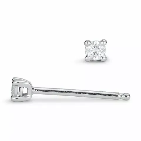 2 x 0,04 ct lab grown Diamant Solitärohrstecker in 9 Karat Weißgold mit lab grown Diamant 