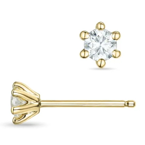 2 x 0,18 ct lab grown Diamant Solitärohrstecker in 9 Karat Gold mit lab grown Diamant 