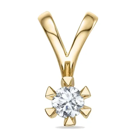 0,30 ct lab grown Diamant Anhänger in 9 karat Gold 0,30 ct