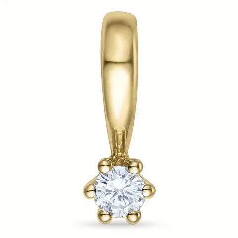 0,05 ct lab grown Diamant Solitäranhänger in 9 karat Gold 0,05 ct