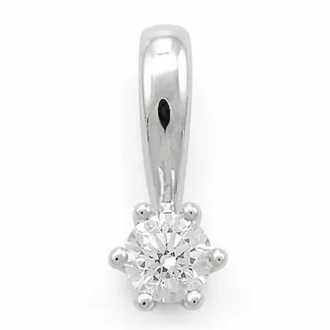 0,10 ct lab grown Diamant Solitäranhänger in 9 karat Weißgold 0,10 ct