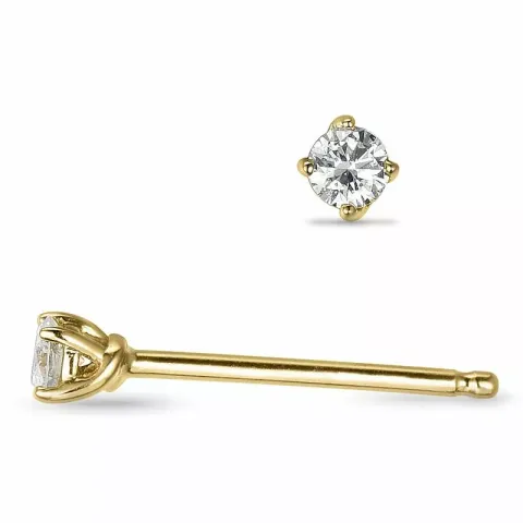 2 x 0,05 ct lab grown Diamant Solitärohrstecker in 9 Karat Gold mit lab grown Diamant 