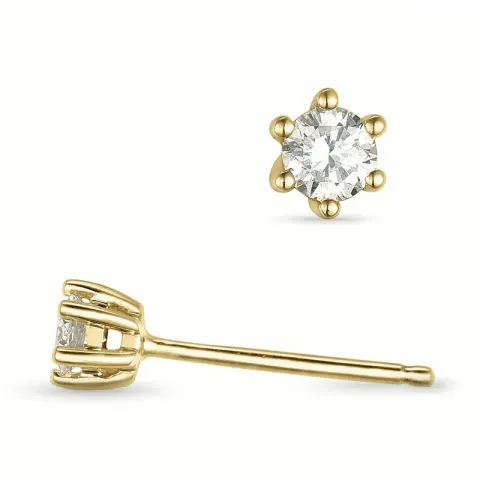 2 x 0,10 ct lab grown Diamant Solitärohrstecker in 9 Karat Gold mit lab grown Diamant 