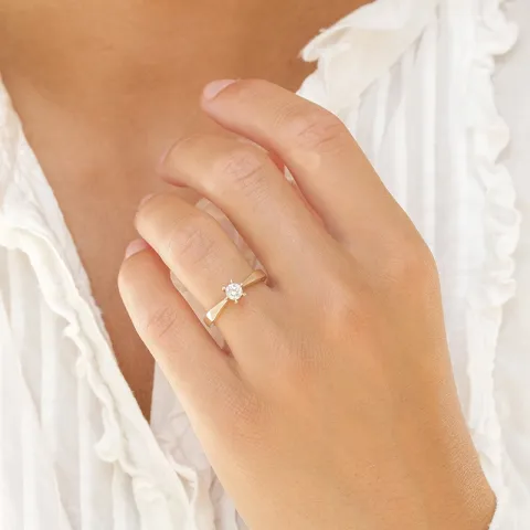 0,30 ct lab grown Diamant Ring in 14 Karat Gold 0,30 ct