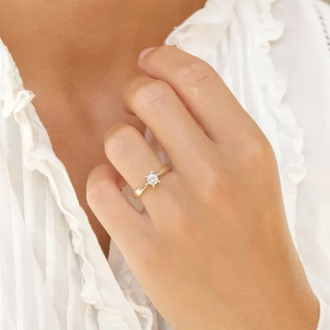 0,40 ct lab grown Diamant Ring in 14 Karat Gold 0,40 ct