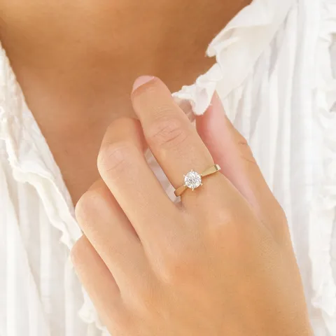 1,00 ct lab grown Diamant Ring in 14 Karat Gold 1,00 ct