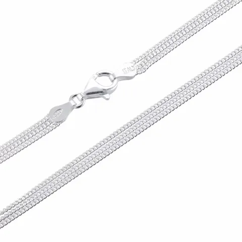 Elegant Panzerhalskette aus Silber 55 cm x 3 x 1,2 mm
