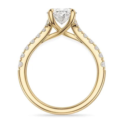 ovaler lab grown Diamant Ring in 14 Karat Gold 2,0 ct 0,29 ct