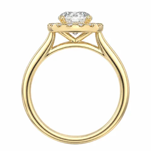 lab grown Diamant Ring in 14 Karat Gold 1,0 ct 0,21 ct