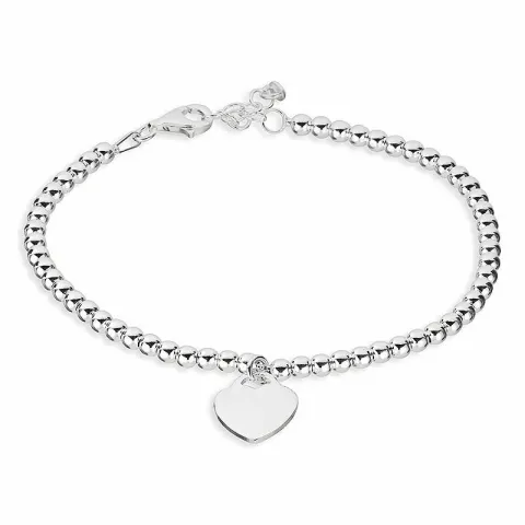 Armband aus Silber und Herzförmiger Anhänger aus Silber