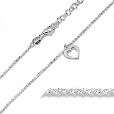 Herz Halskette mit Anhänger aus Silber und Herzförmiger Anhänger aus Silber