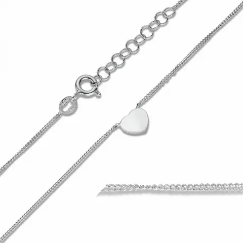 Herz Halskette mit Anhänger aus Silber und Herzförmiger Anhänger aus Silber