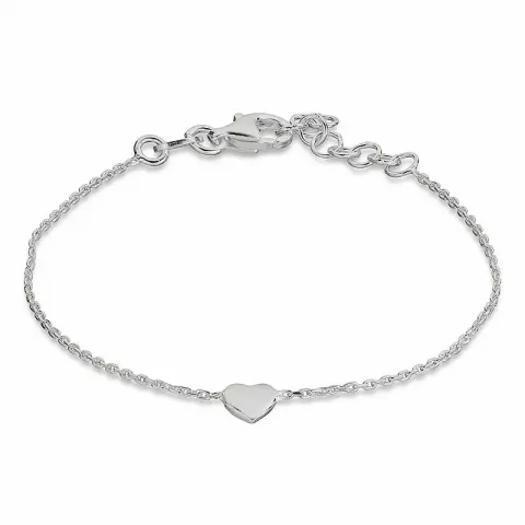 Herz Kinderarmband aus Silber und Herzförmiger Anhänger aus Silber