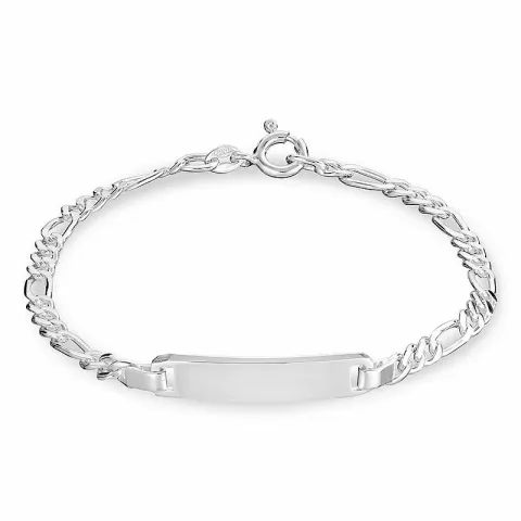 Figaroarmband aus Silber x 6,3 mm