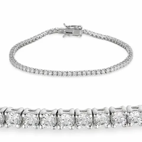Zirkon Tennisarmband aus Silber x 2,6 mm