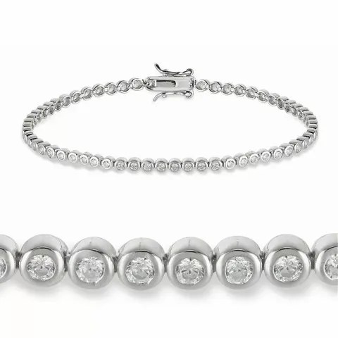 Zirkon Tennisarmband aus Silber  x 3,2 mm