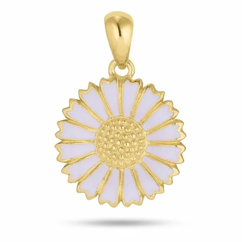 15 mm Marguerite violettem Anhänger aus vergoldetem Sterlingsilber - Marie