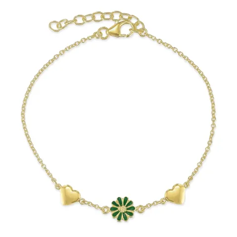 Herz Marguerite Armband aus vergoldetem Sterlingsilber - Maggie