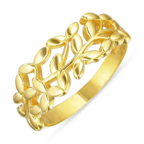 Blatt Ring aus vergoldetem Sterlingsilber