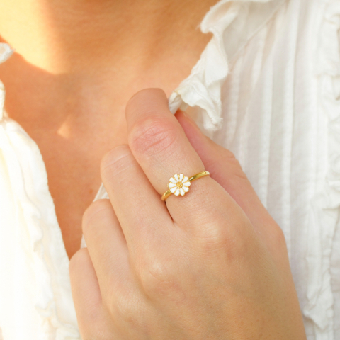 Marguerite Ring aus vergoldetem Sterlingsilber - Maggie