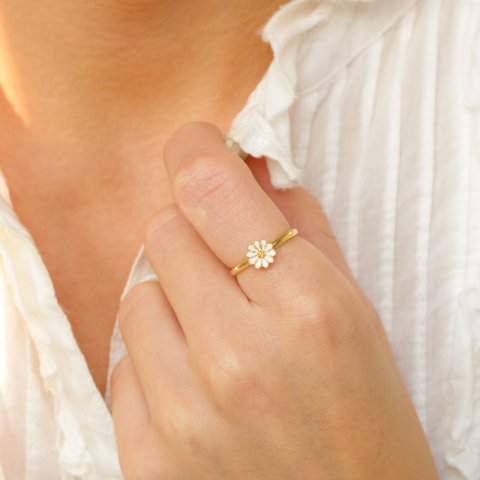 Marguerite Ring aus vergoldetem Sterlingsilber - Maggie