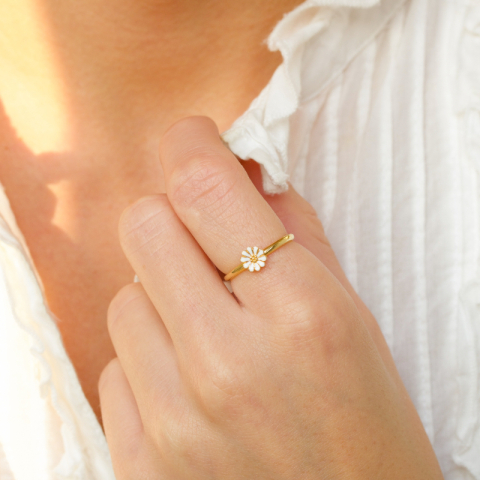 Marguerite Ring aus vergoldetem Sterlingsilber - Maggie